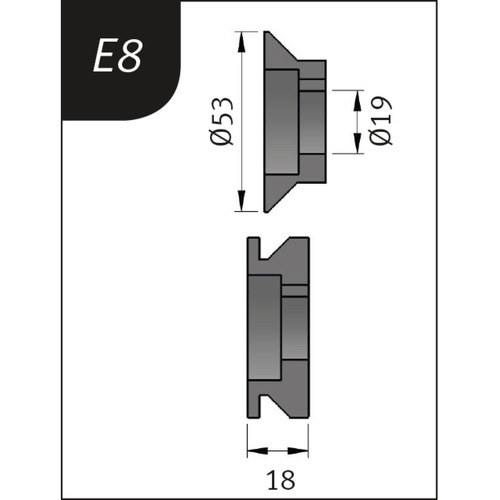 Rolki gnące Metallkraft Typ E8, Ø 53 x 19 x 18 mm 1
