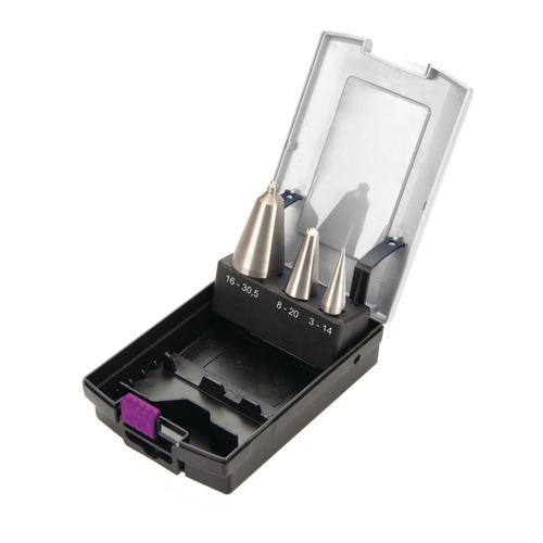 Zestaw 3 wierteł stożkowych do blachy 3-30,5 mm HSS Optimum 3201055 1