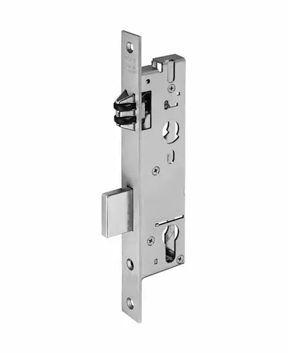 Zamek do drzwi wpuszczany na wkładkę bębenkową rolkowy D30 1452 Wilka inox 1