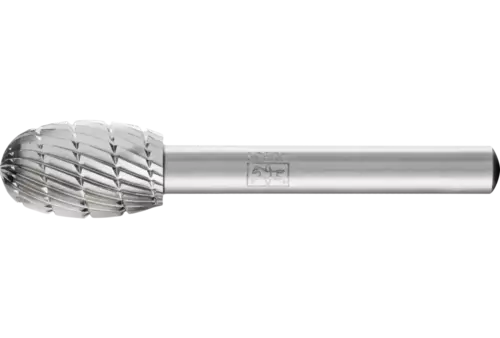 Trzpień frezarski HSS o kształcie kropli O Ø 12 × 20 mm trzpień Ø 6 mm Z 3 uniwersalne średnio drobne z wiórołamaczem 1