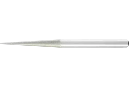 Diamentowa ściernica iglicowa Ø6 × 7°, trzpień Ø6 mm D64 (drobna) do fazowania / usuwania gratów / obniżania 1