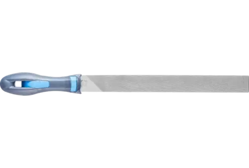 Pilnik PLUS z uchwytem płaski 250 mm, specjalne nacięcie zmniejsza zapychanie się pilnika 1