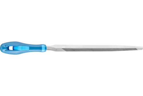 Pilnik do ostrzenia pił z uchwytem – trójkątny zwykły 150 mm nacięcie 2 uniwersalny do ostrzenia 1