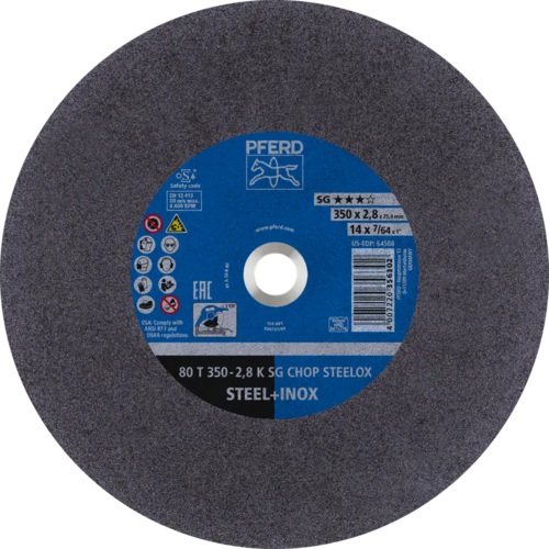 Tarcza do cięcia metalu 350x2,8x25,4 SG CHOP STEELOX płaska Pferd 66323572 1