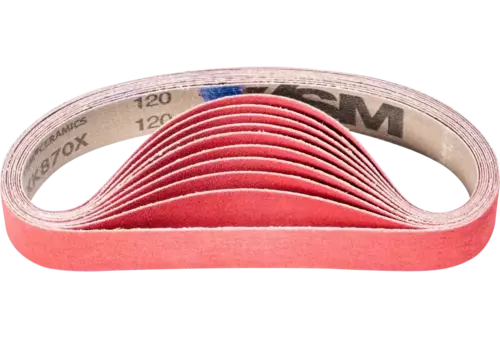 Taśma ścierna z ziarnem ceramicznym BA 30 × 533 mm CO-COOL120 do szlifowania stali nierdzewnej szlifierką taśmową do... 1