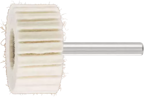 Twarde filcowe ściernice lamelowe FLS Ø 40 × 20 mm trzpień Ø 6 mm do uniwersalnych prac polerskich 1