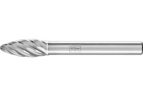 Wysokowydajny trzpień frezarski ze stopów twardych INOX kształt płomienia B Ø 08 × 20 mm trzpień Ø 6 mm do stali... 1