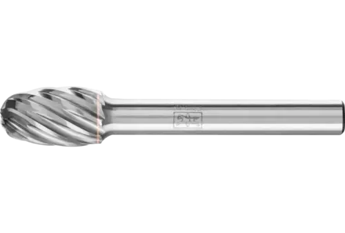 Wysokowydajny trzpień frezarski ze stopów twardych INOX kształt kropli TRE Ø 10 × 16 mm trzpień Ø 6 mm do stali nierdzewnej 1