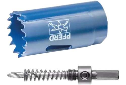 Zestaw otwornica 25mm HSS + trzpień mocujący Pferd 25198025 1