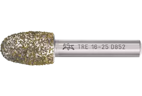 Diamentowa ściernica trzpieniowa o kształcie kropli 16 × 25 × 8 mm D852 do szlifowania żeliwa szarego i sferoidalnego 1
