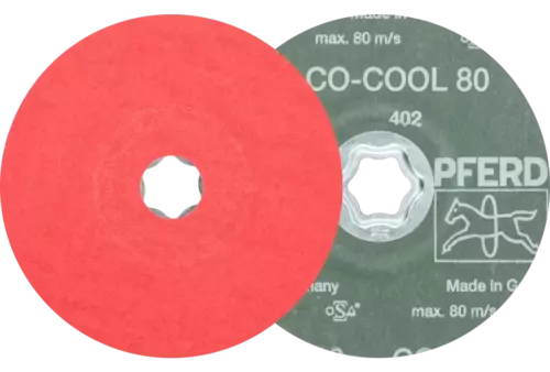 Tarcza fibrowa z ziarnem ceramicznym COMBICLICK Ø 125 mm CO-COOL80 do stali szlachetnej 1