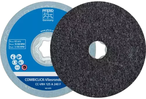 Twarde krążki filcowe COMBICLICK CC Ø 125 mm A240F do szlifu dokładnego i wykończeniowego za pomocą szlifierki kątowej 1