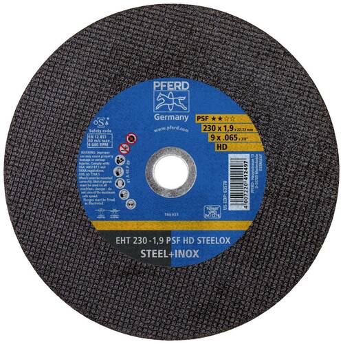 Tarcza do cięcia metalu 230x1,9x22,23 PSF STEELOX płaska Pferd 61728327 1