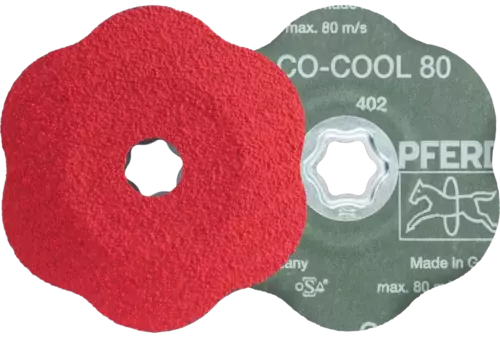 Tarcza fibrowa z ziarnem ceramicznym COMBICLICK Ø125 mm CO-COOL80 CONTOUR do konturów 1