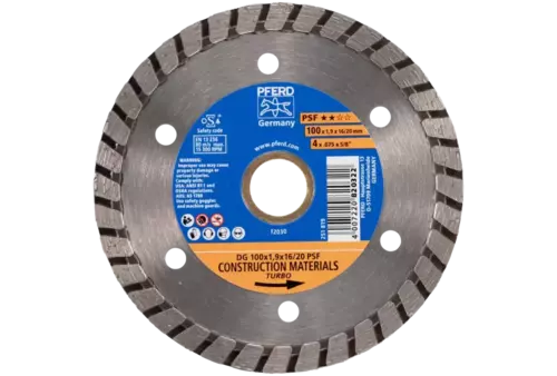 Diamentowa ściernica do przecinania DG 100 × 1,9 × 16/20 mm PSF do cięcia kamienia/betonu, wysoka jakość cięcia 1