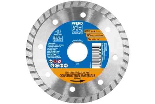 Diamentowa ściernica do przecinania DG 125 × 1,9 × 22,23 mm PSF do cięcia kamienia/betonu, wysoka jakość cięcia 1