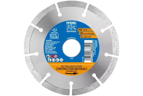Diamentowa ściernica do przecinania DS 125 × 1,6 × 22,23 mm PSF do szybkiego cięcia kamienia i betonu 1