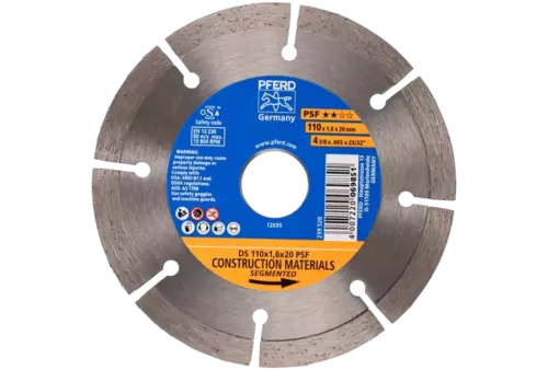 Diamentowa ściernica do przecinania DS 110 × 1,6 × 20 mm PSF do szybkiego cięcia kamienia i betonu 1