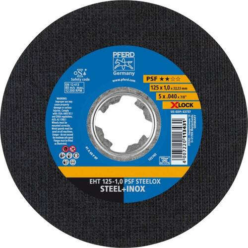 Tarcza do cięcia metalu 125x1x22,23 X-LOCK PSF STEELOX płaska Pferd 69198289 1