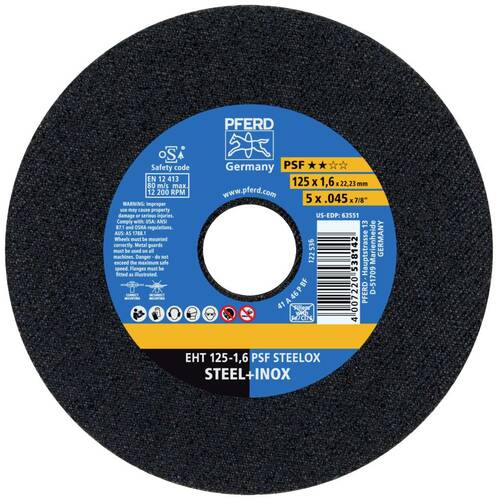 Tarcza do cięcia metalu 125x1,6x22,23 PSF STEELOX płaska Pferd 69198296 1