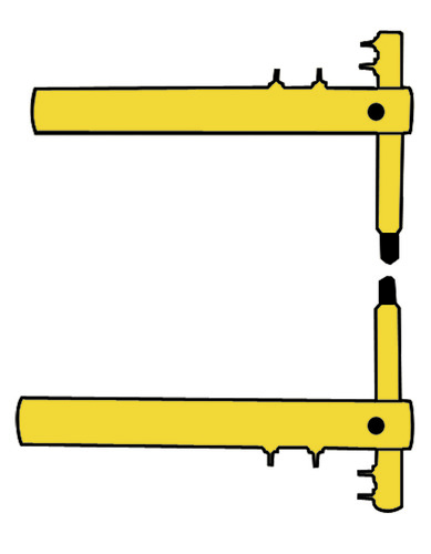 Komplet ramion i elektrod L=350 PTE/PCP XP1 1