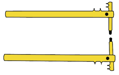 Komplet ramion i elektrod L=700 PTE/PCP XP3 1