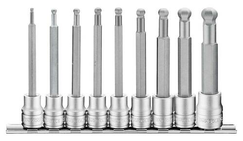 9-elementowy zestaw nasadek trzpieniowych 6-kątnych długich Teng Tools M3809HBN 1