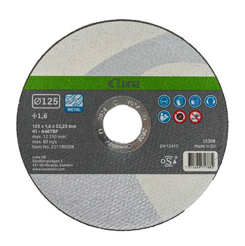 Tarcza do cięcia metalu 125x1,6 mm 1