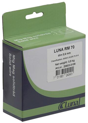 Drut spawalniczy do stali zwykłych i niskostopowych RM 70 ø0,6mm 0,8 kg 1