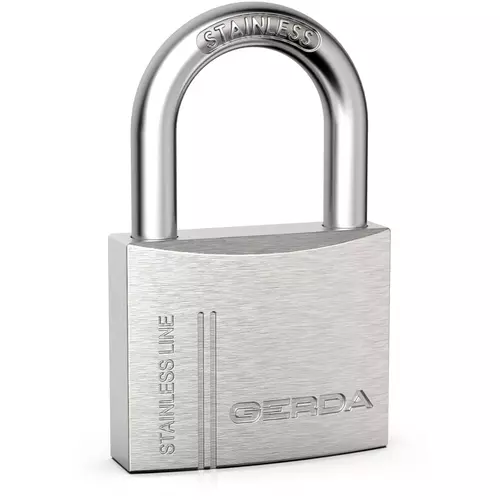 Kłódka pałąkowa ze stali nierdzewnej S50 STAINLESS LINE GERDA 1