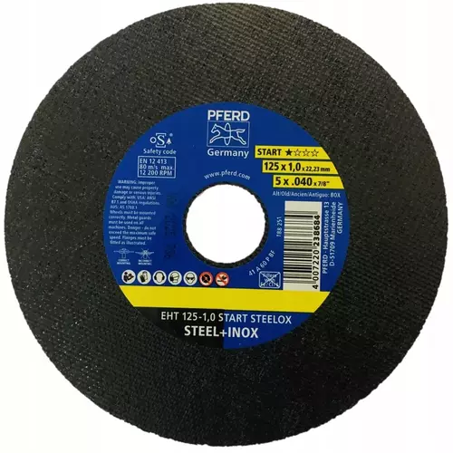 Tarcza do cięcia metalu 125x1x22,23 START STEELOX płaska Pferd 69120939 1