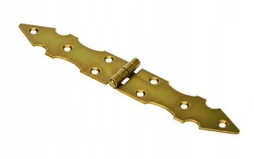 Zawias 150x35 budowlany ozdobny ocynk żółty 1