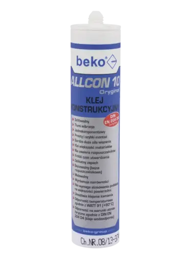 Klej ALLKON 10 konstrukcyjny 310ml BEKO 1