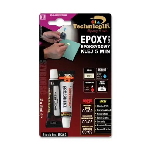Klej epoksydowy 5min 2x5ml Technicqll 1