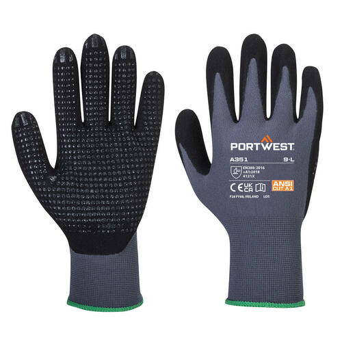 Rękawica Dermiflex Plus, kolor szary/czarny, rozmiar XXXL 1