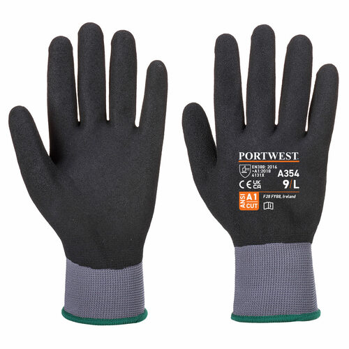 Rękawica DermiFlex Ultra Pro powlekana piaskowanym nitrylem, kolor czarny, rozmiar M 1