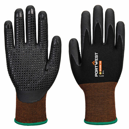Rękawice GP Grip 15 z nakropieniami nitrylowymi, kolor czarny, rozmiar XS 1
