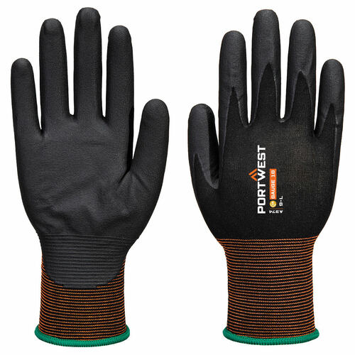 Rękawice GP Grip 18 z mikropianki nitrylowej, kolor czarny, rozmiar XL 1