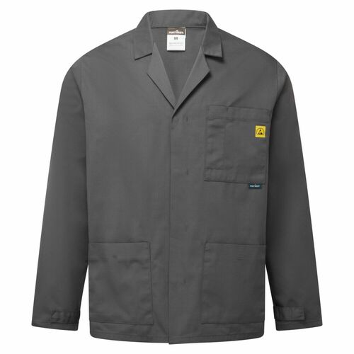 Antystatyczna bluza laboratoryjna ESD, kolor szary, rozmiar 5XL 1