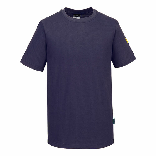 T-shirt antyelektrostatyczny ESD, kolor granatowy, rozmiar S 1