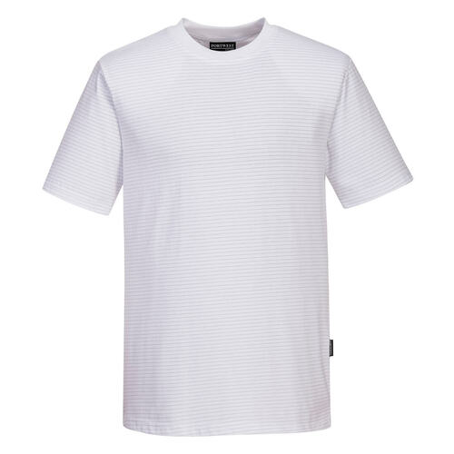 T-shirt antyelektrostatyczny ESD, kolor biały, rozmiar XXXL 1