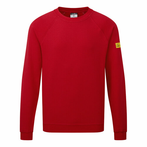 Bluza antystatyczna ESD, kolor głęboka czerwień, rozmiar S 1