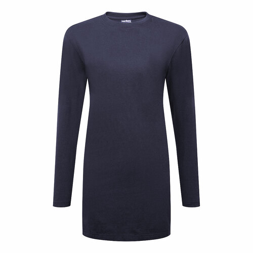 Damska koszulka bawełniana o luźnym kroju L/S, kolor granatowy, rozmiar S 1