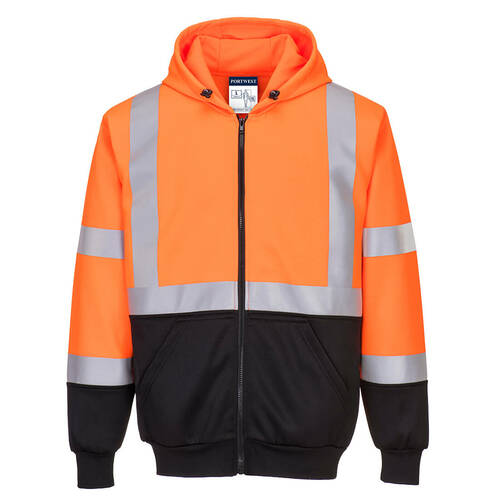 Bluza ostrzegawcza dwukolorowa z kapturem, kolor pomarańczowy/czarny, rozmiar 4XL 1