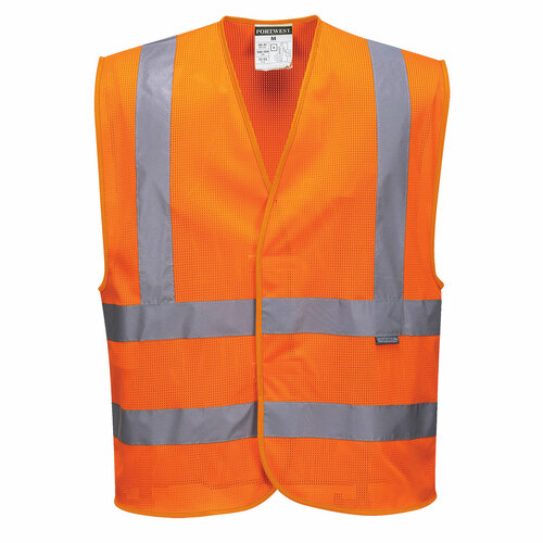 Kamizelka ostrzegawcza siatkowa pomarańczowa rozmiar S/M Portwest C370ORRS/M 1