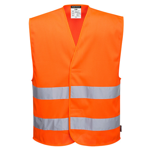 Kamizelka ostrzegawcza siatkowa pomarańczowa rozmiar 4XL/5XL Portwest C374ORR4X/5X 1