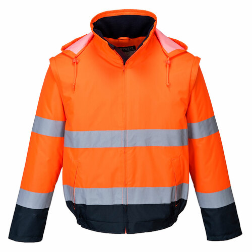 Kurtka ostrzegawcza 2 w 1 Essential Bomber, kolor pomarańczowy/granat, rozmiar XL 1