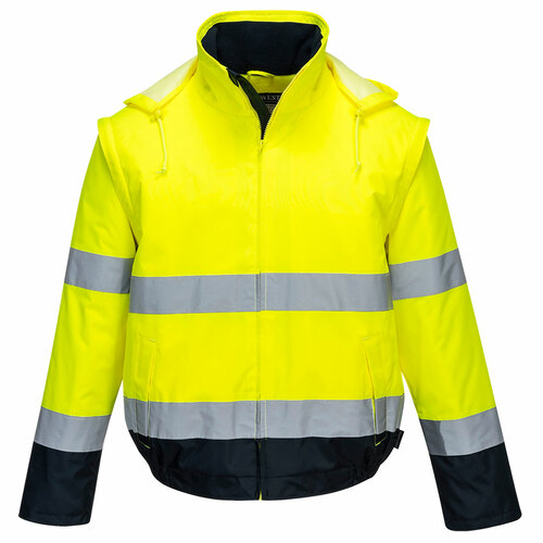 Kurtka ostrzegawcza 2 w 1 Essential Bomber, kolor żółty/granatowy, rozmiar S 1