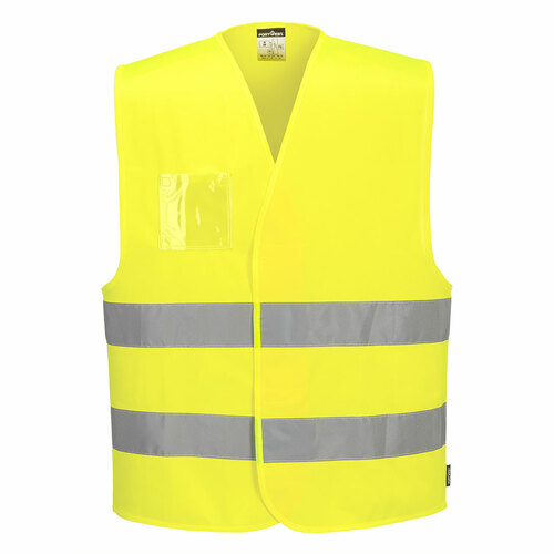 Kamizelka ostrzegawcza z podwójnym uchwytem na identyfikator żółta rozmiar L/XL Portwest C475YERL/XL 1