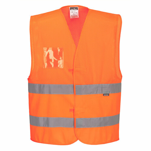 Kamizelka ostrzegawcza do połowy siatkowa pomarańczowa rozmiar XXL/3XL Portwest C494ORRXX/3X 1